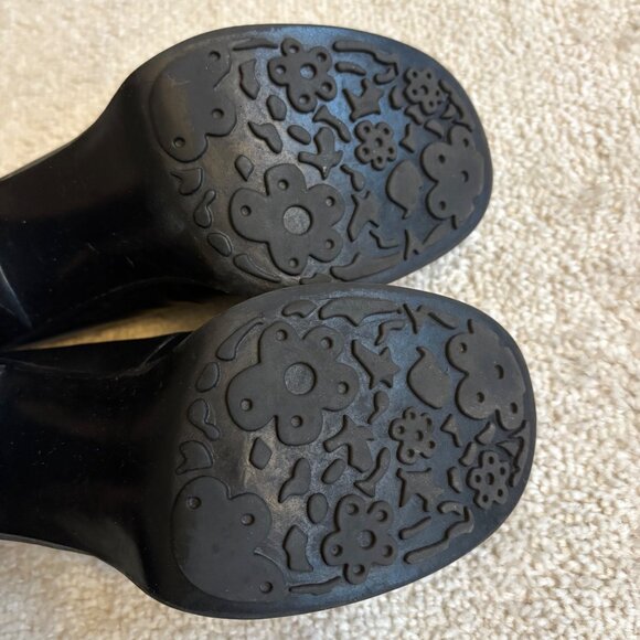 Y2K Mudd Black Platform Loafers Chunky Heel Penny-Style Slip-Ons 2000s Retro - Picture 6 of 7